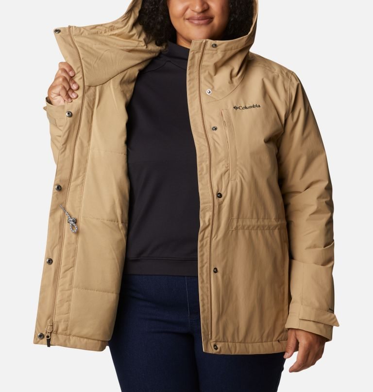 Women's Columbia Hadley Trail Jackets Khaki | Plus Size CA-OC631